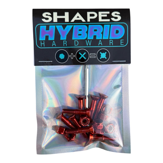 SHAPES 1” Hybrid Hardware - Red