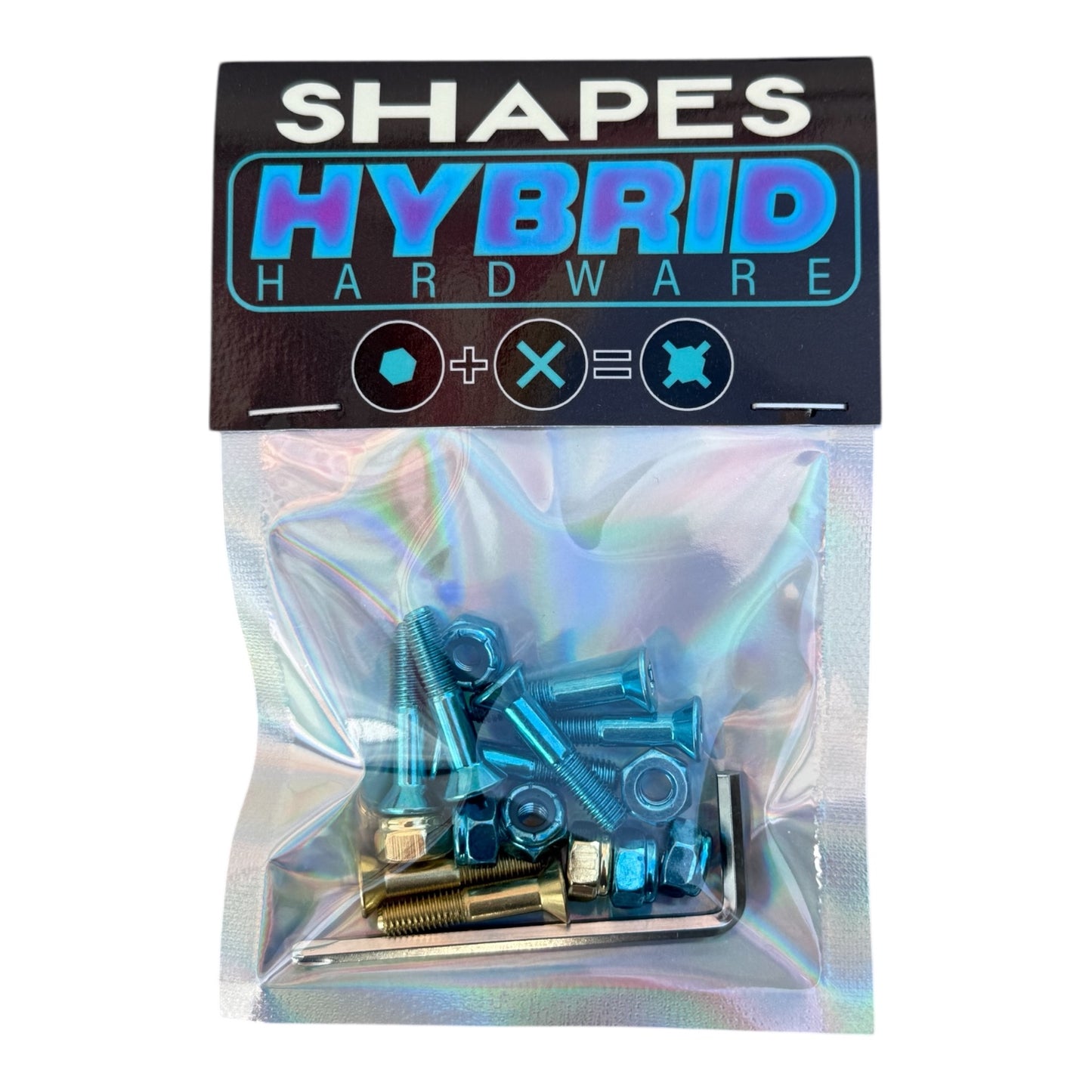 SHAPES 1” Hybrid Hardware - Blue & Gold