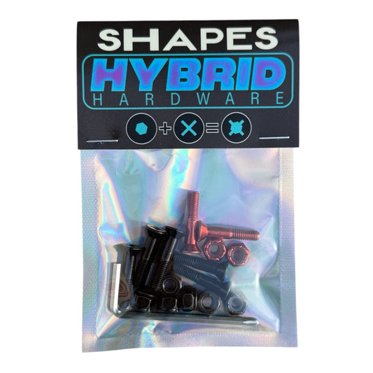 SHAPES 1” Hybrid Hardware - Black & Red